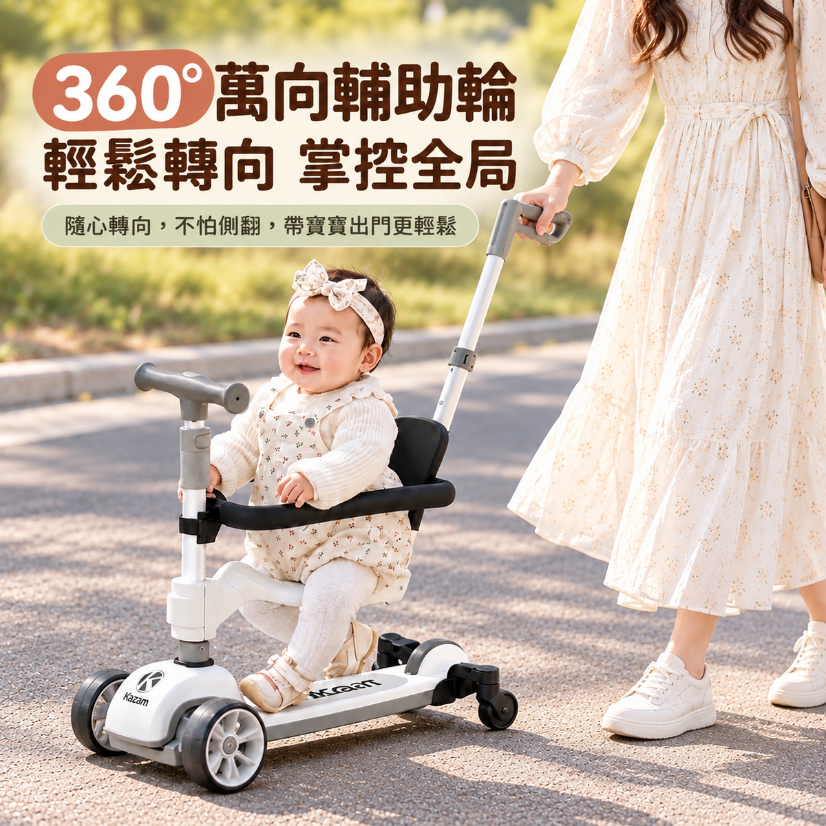 Kazam五合一旗艦款滑步車360輔助輪